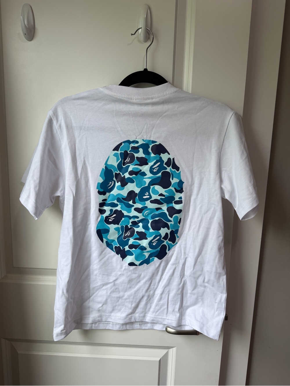 Blue Camo Monkey White Tee - Picture 2 of 5